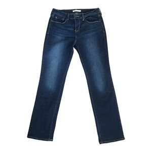 Levis Classic Women's Mid Rise 505 Straight Leg Dark Wash Jeans Waist (4)‎ 27x30